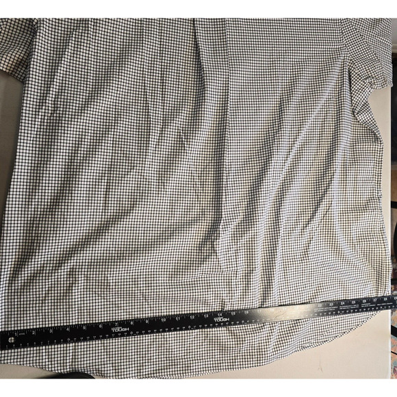 Duluth Trading Dress Shirt Men's 2XLT Black White Check Button Collard Cotton - Picture 11 of 16